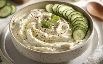 Tzatziki con cetrioli e yogurt greco