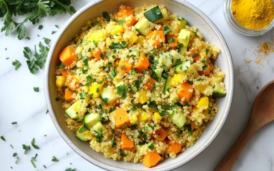 Quinoa con zucchine e carote