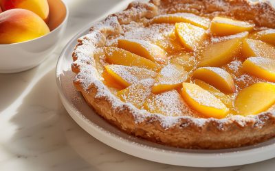 Torta di pesche senza lievito