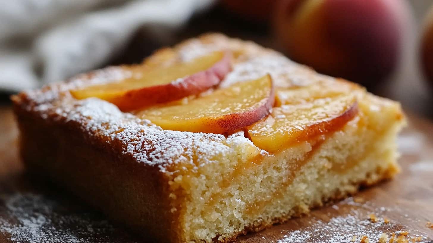 Torta di pesche senza lievito